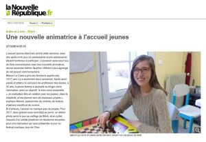 Lire la suite à propos de l’article Une nouvelle animatrice à l’Accueil Jeunes !