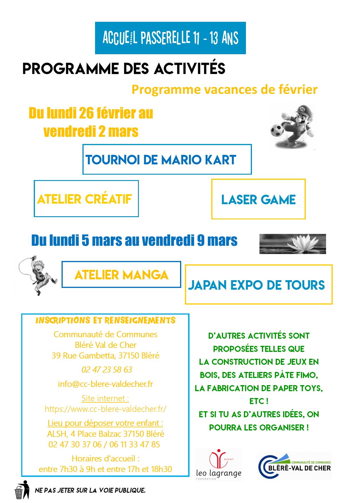 You are currently viewing Programme des vacances de février (11 – 13 ans)